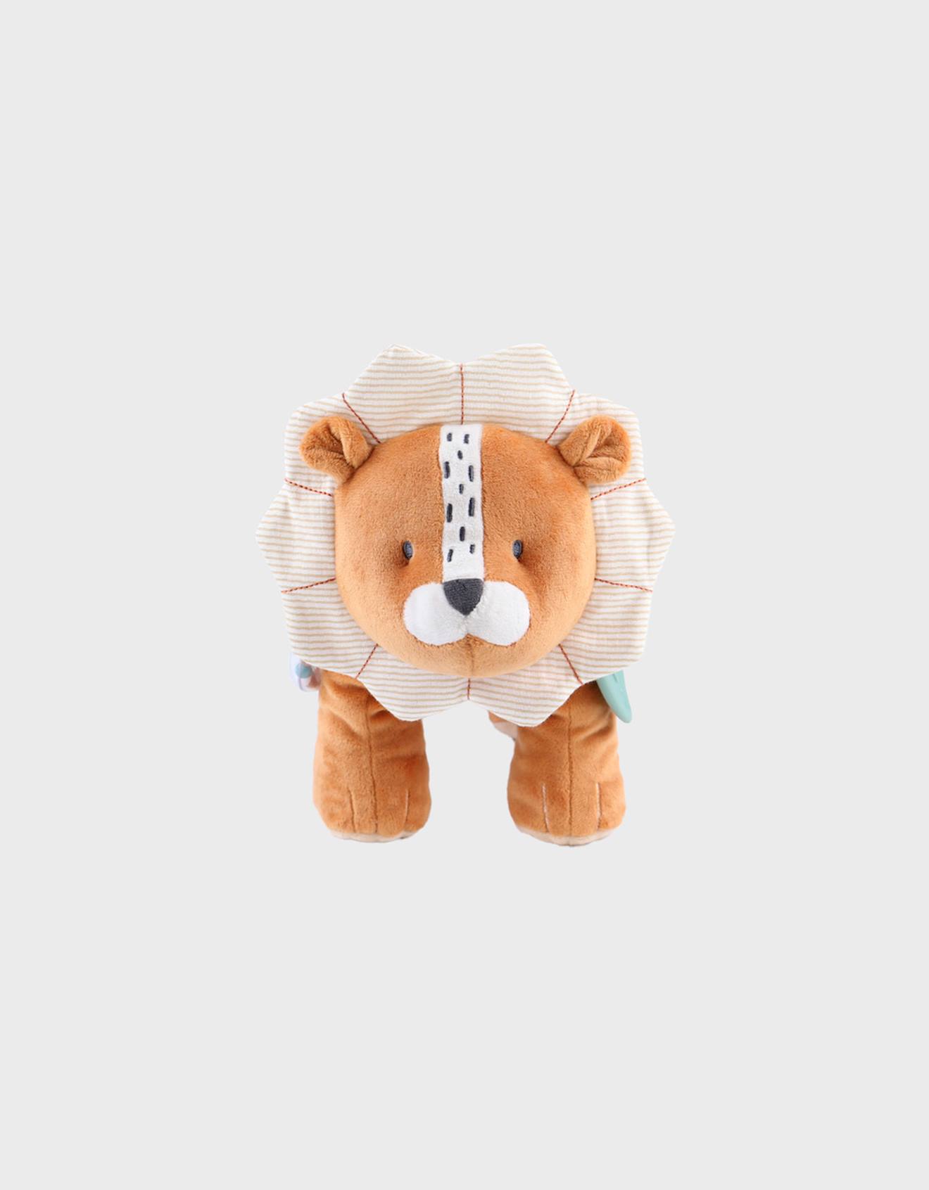 Peluche d'activités babou en veloudoux et mousseline marron