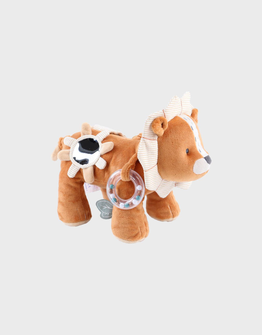 Peluche d'activités babou en veloudoux et mousseline marron