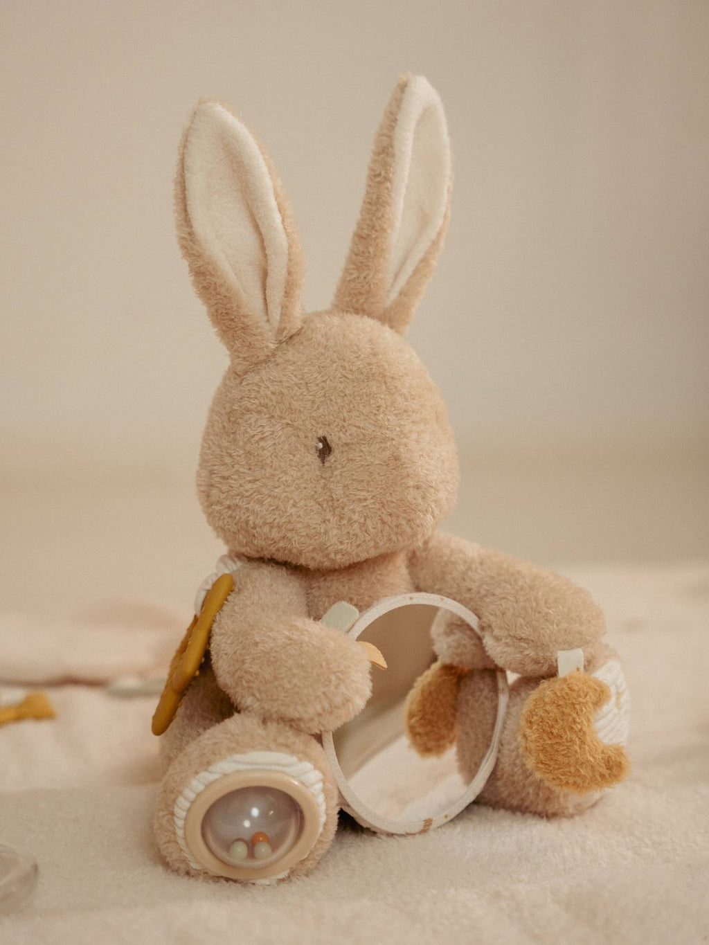 Peluche d'activités lapin - newborn beige