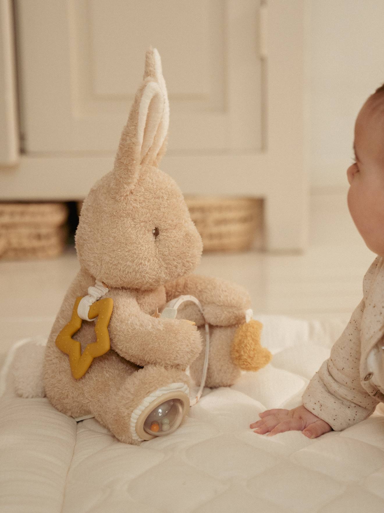 Peluche d'activités lapin - newborn beige
