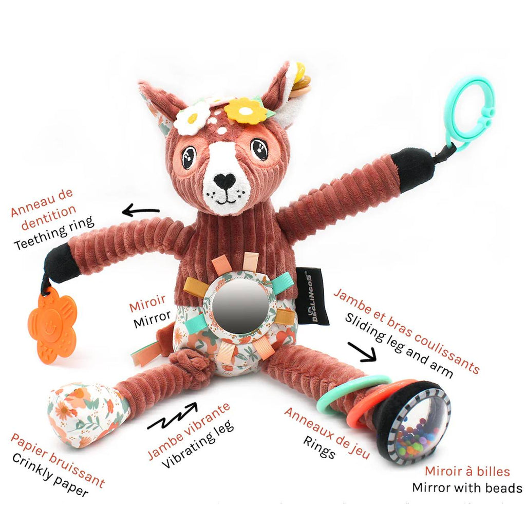 Peluche d'activités nomade rouge