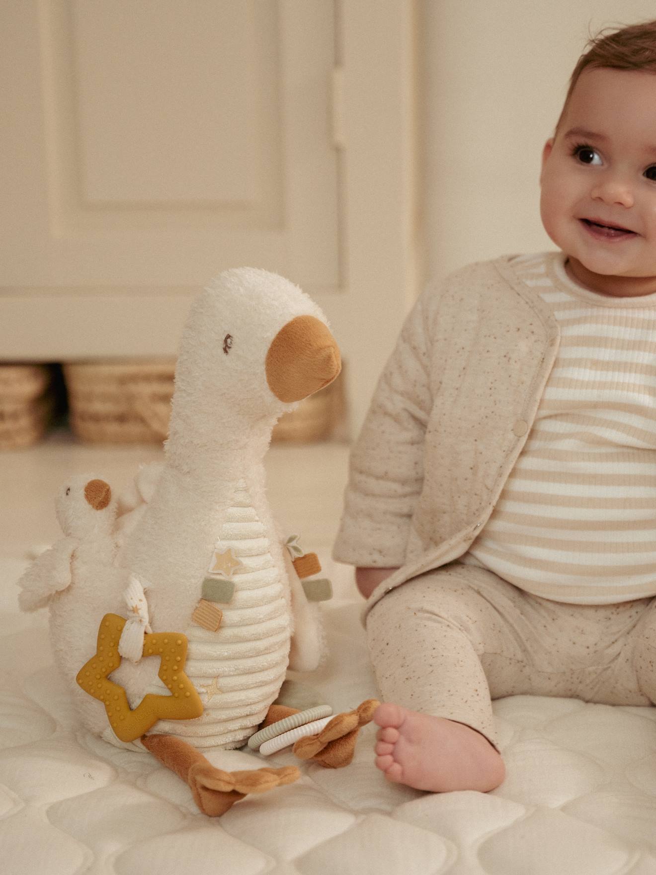 Peluche d'activités oie - newborn blanc