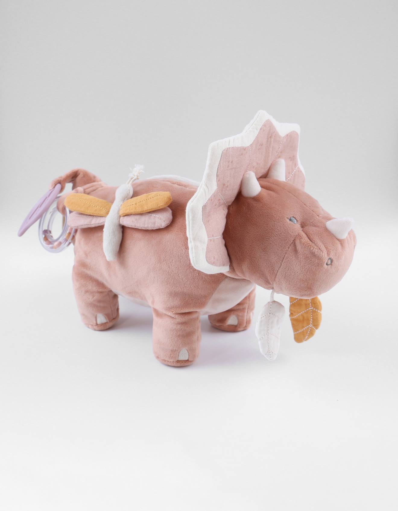 Peluche d'activités popsie en veloudoux et mousseline de coton rose