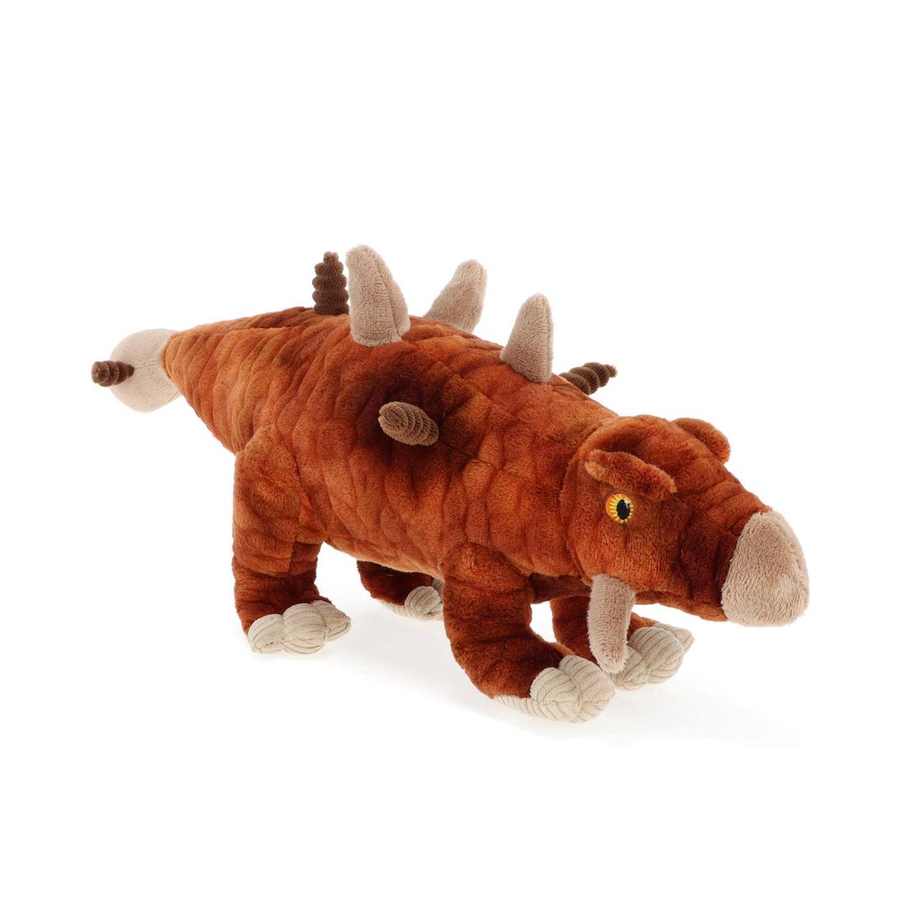 Peluche dino ankylosaure 38cm 100% recyclée marron