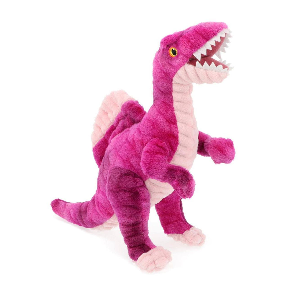 Peluche dino spinosaure 26cm 100% recyclée rose