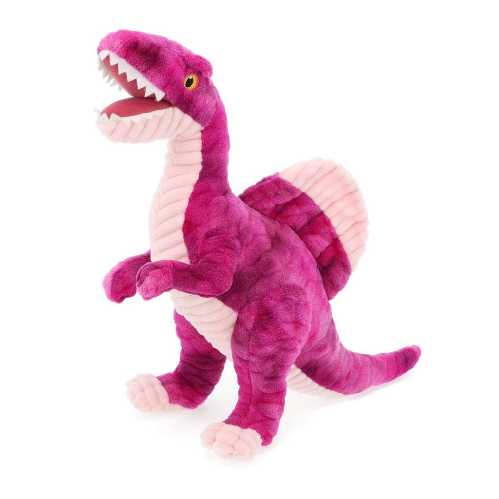 Peluche dino spinosaure 38cm 100% recyclée rose