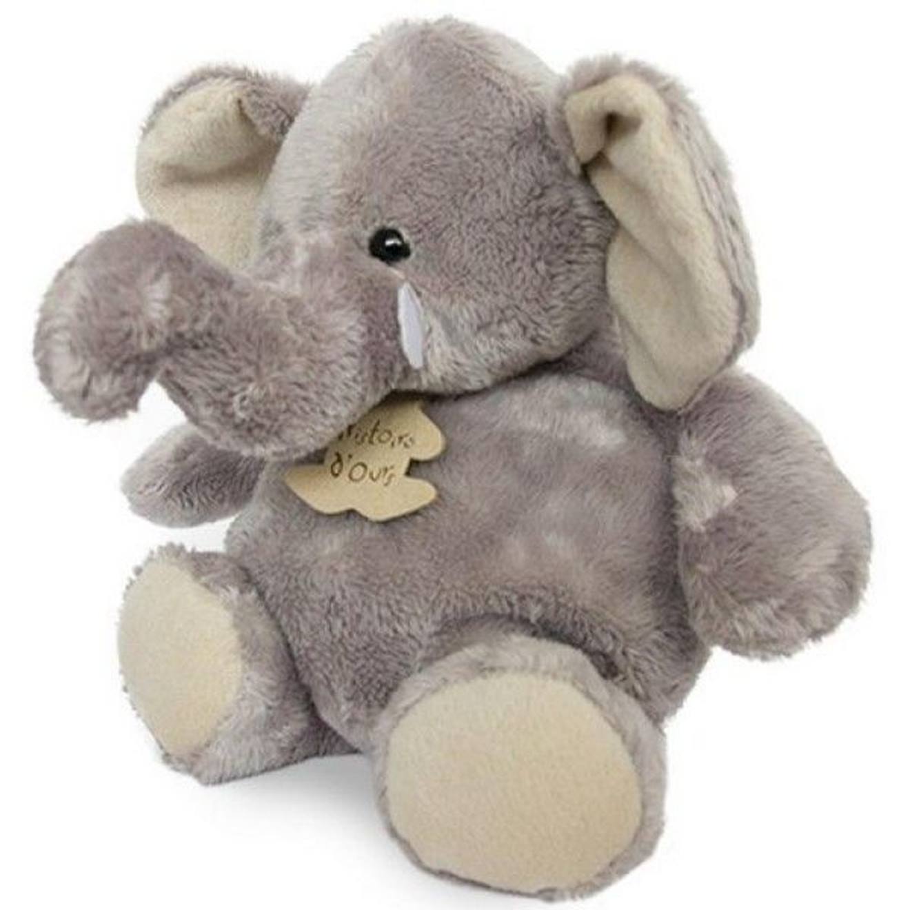 Peluche éléphant 14 cm gris