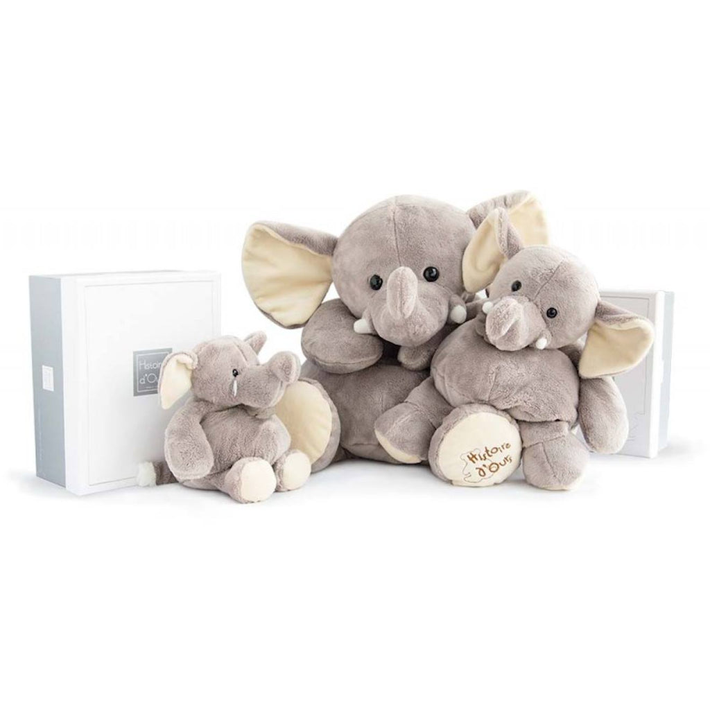 Peluche éléphant 14 cm gris