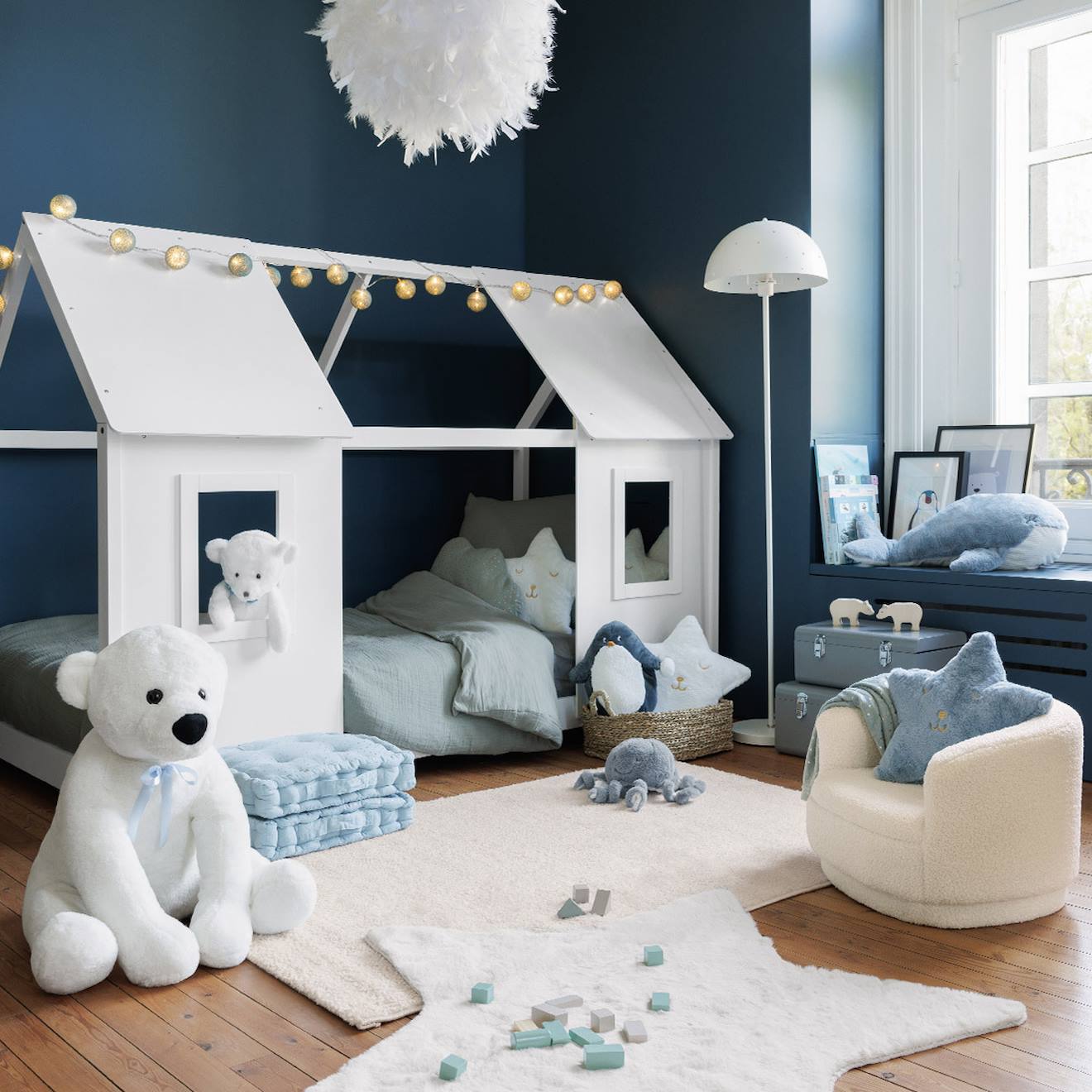 Peluche enfant - poulpe bleu