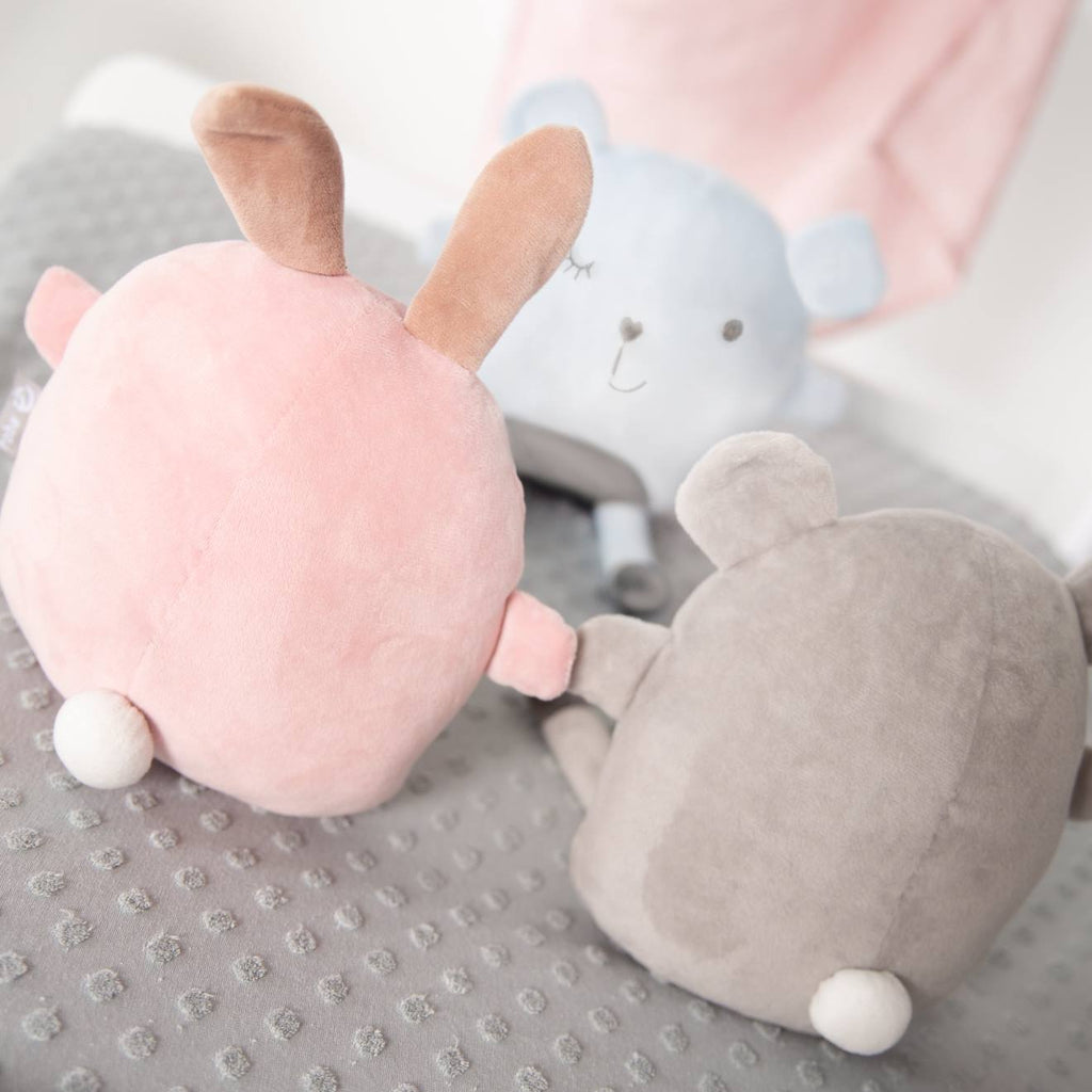 Peluche et coussin réconfortant pour bébé lil cuties gris argenté / ourson