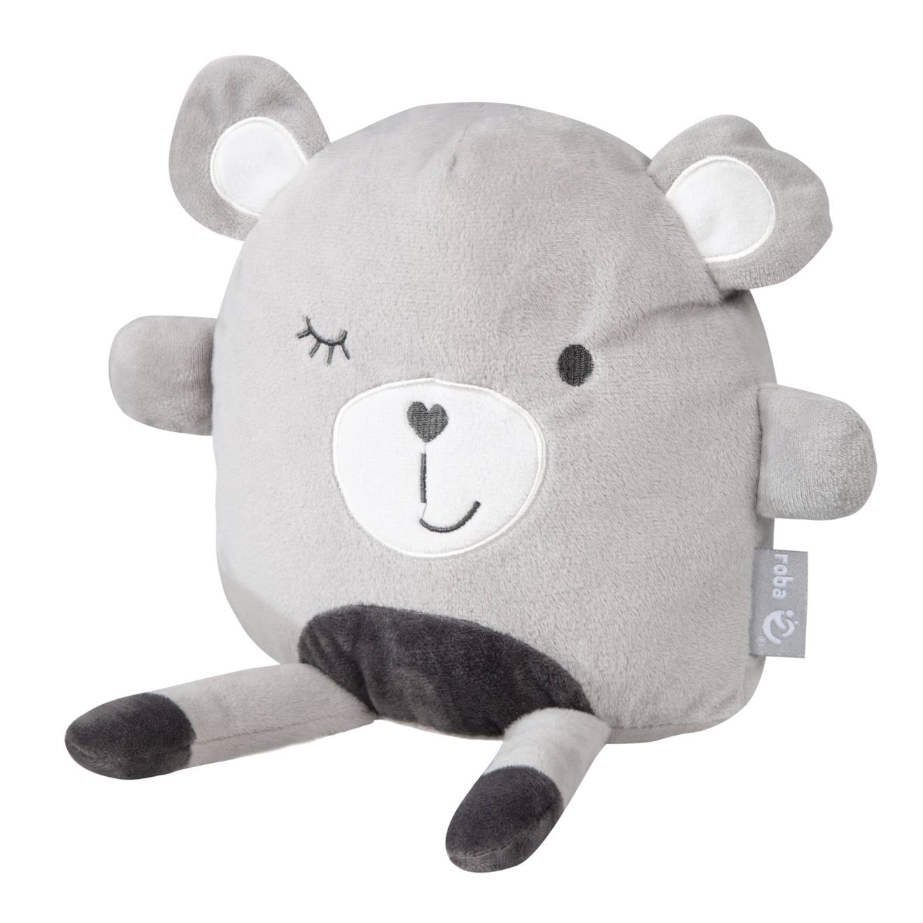 Peluche et coussin réconfortant pour bébé lil cuties gris argenté / ourson