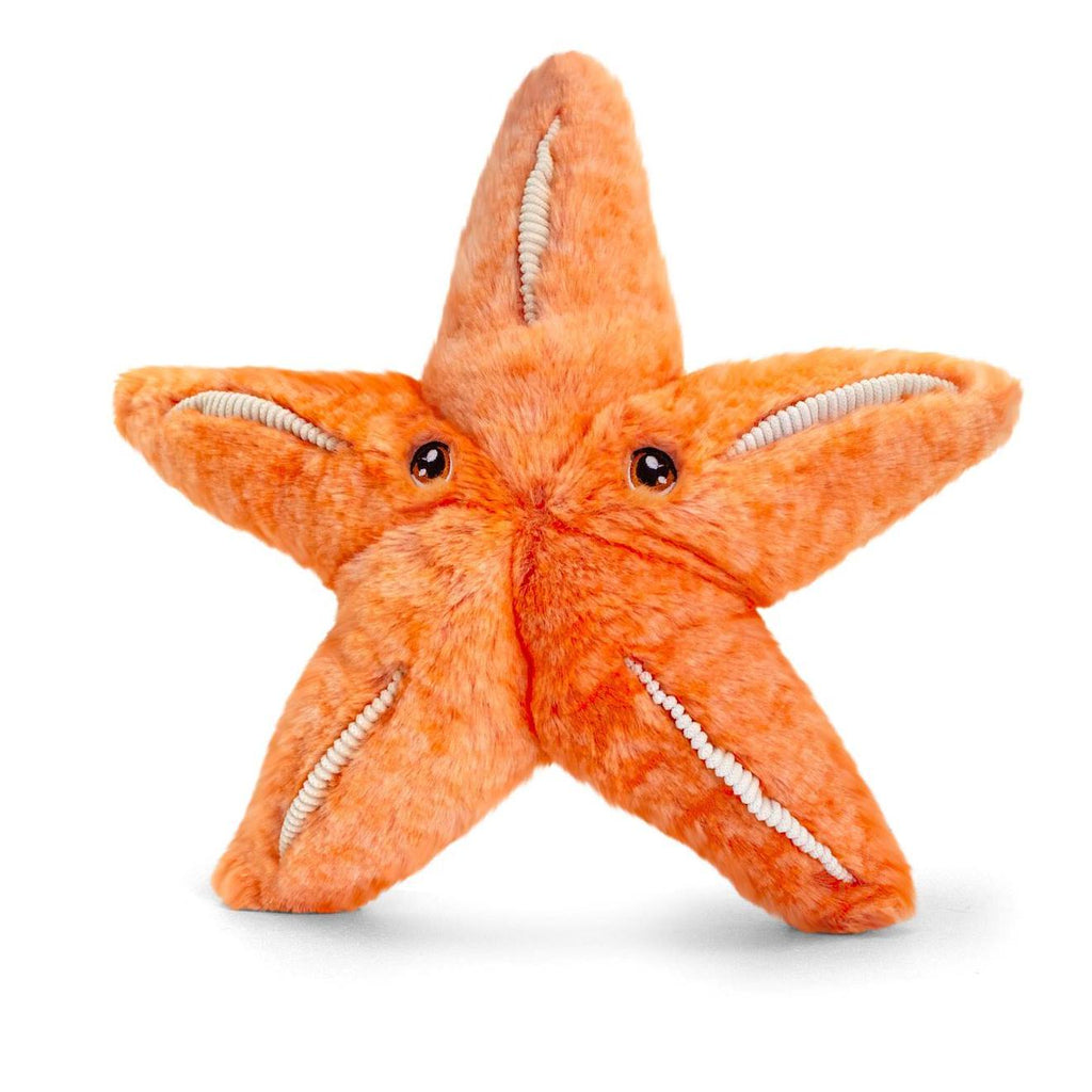 Peluche étoile de mer 25cm 100% recyclée orange