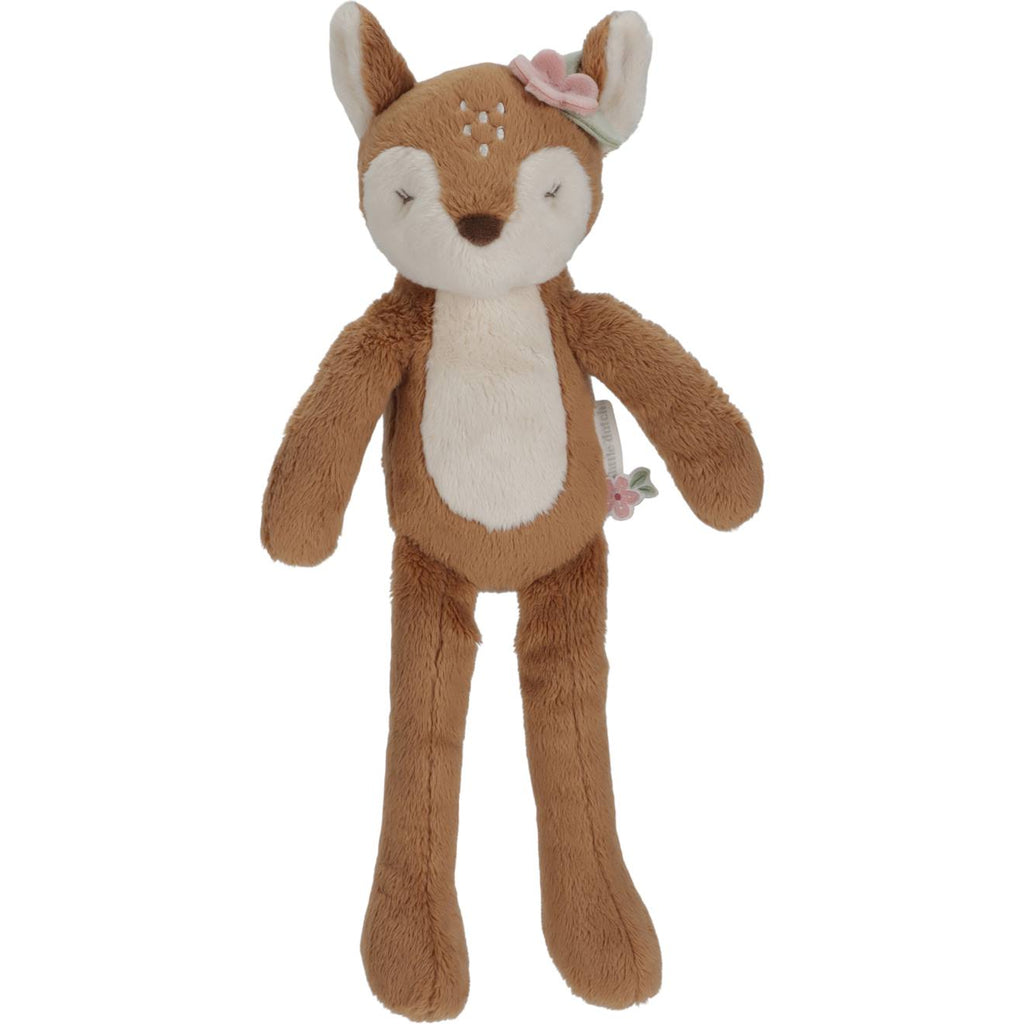 Peluche faon fairy garden (10 cm) rose, beige, marron