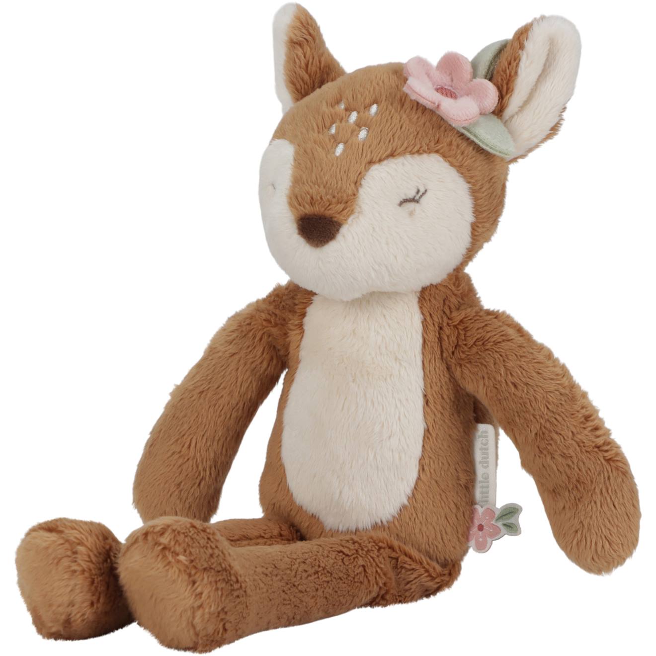 Peluche faon fairy garden (10 cm) rose, beige, marron
