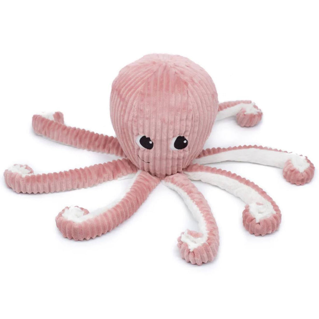 Peluche filou la pieuvre maman et bébé les ptipotos rose rose, blanc