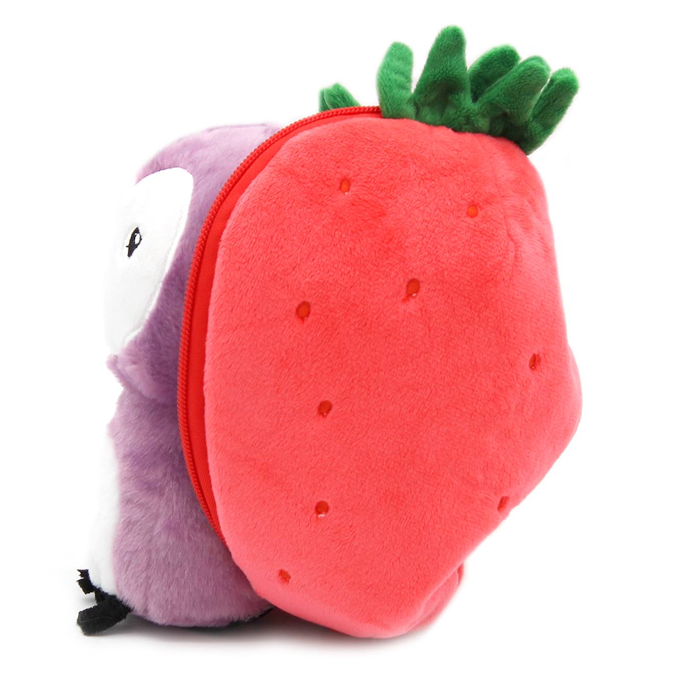 Peluche flipetz chouette fraise rouge