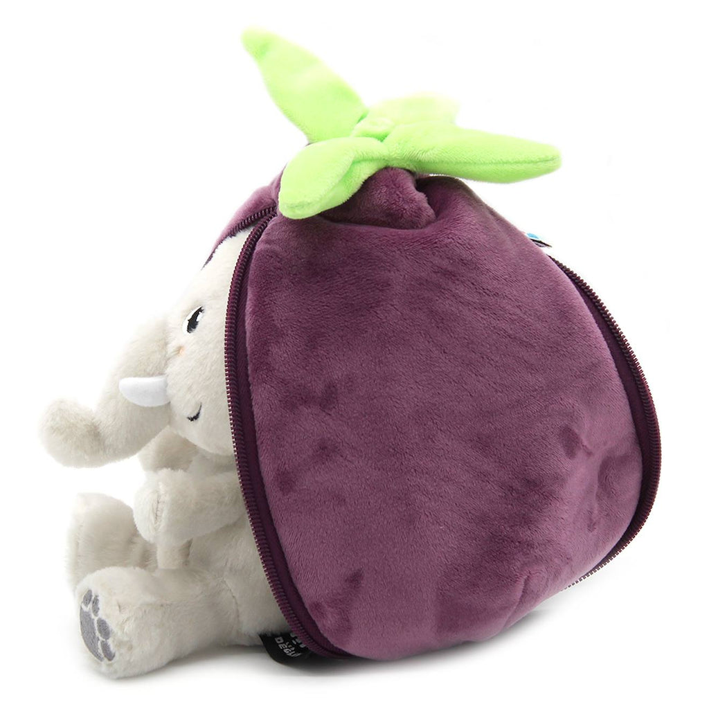 Peluche flipetz eléphant aubergine violet