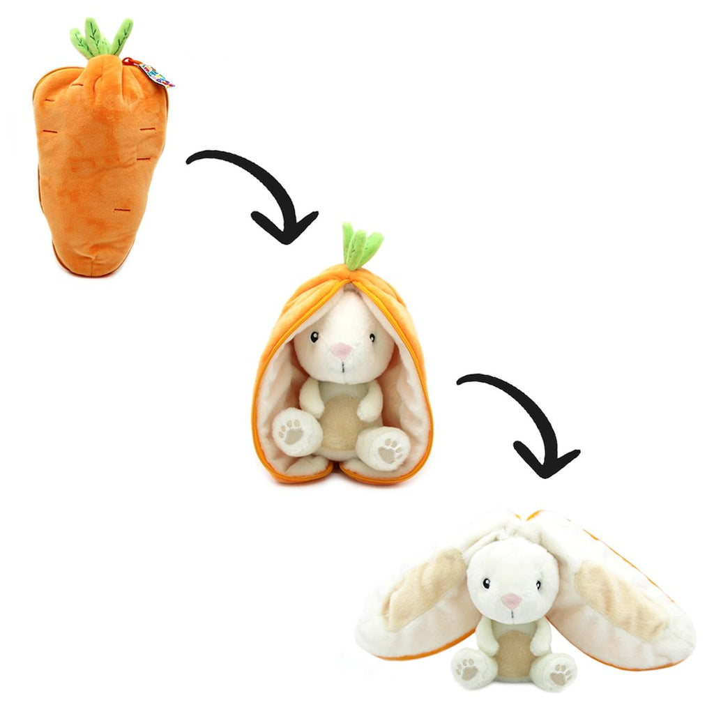 Peluche flipetz lapin carotte orange