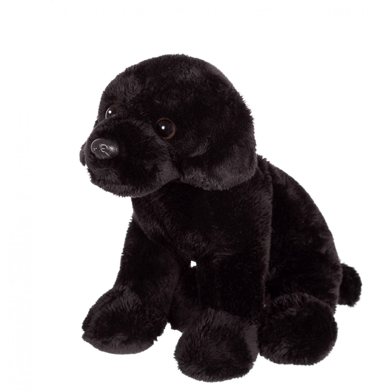 Peluche - floppipup labrador - 22 cm noir