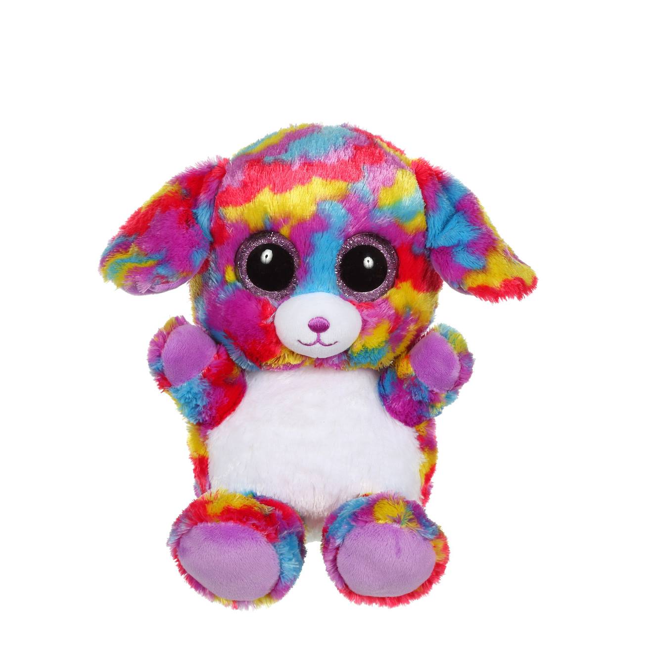 Peluche - frootsy - peluche brilloo friends chien 23 cm violet