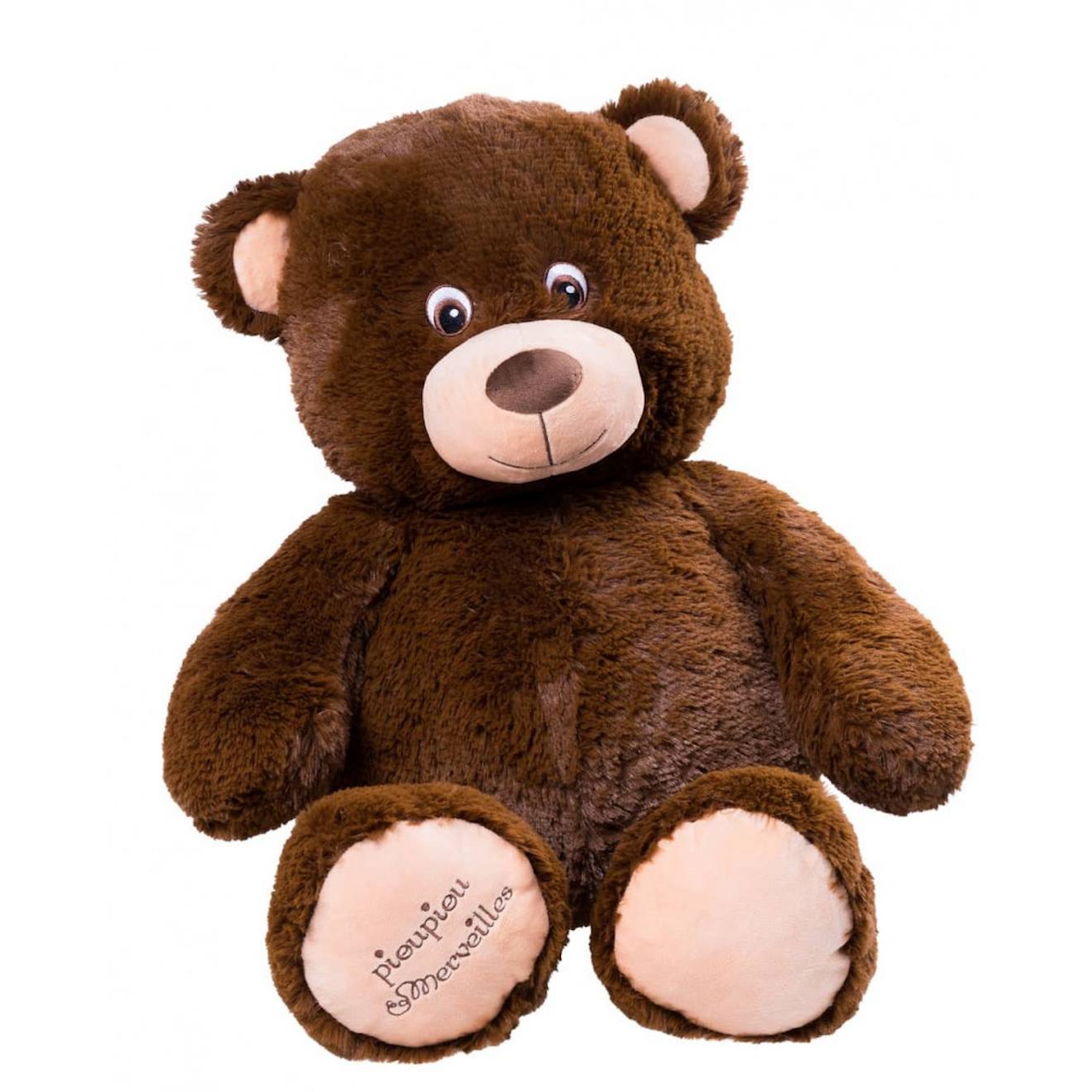 Peluche géante ours augustin - made in france marron