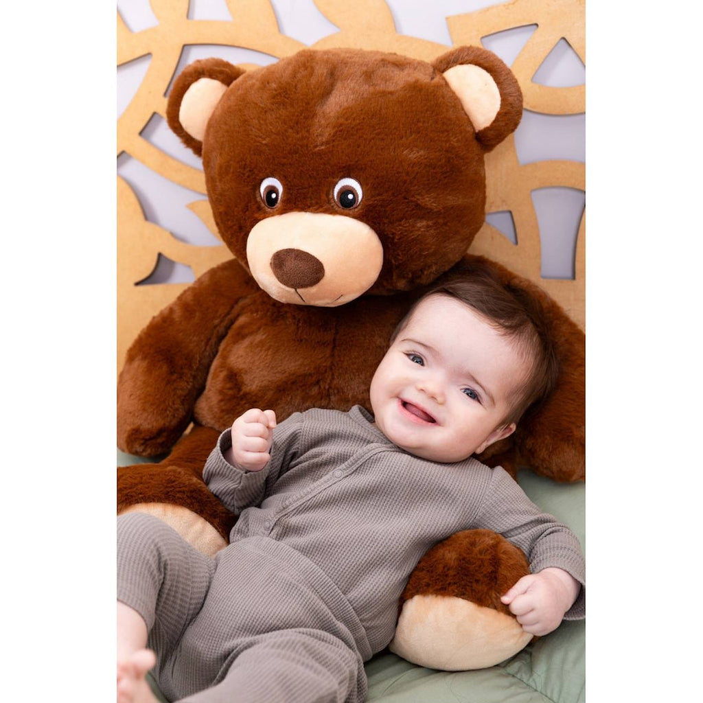 Peluche géante ours augustin - made in france marron