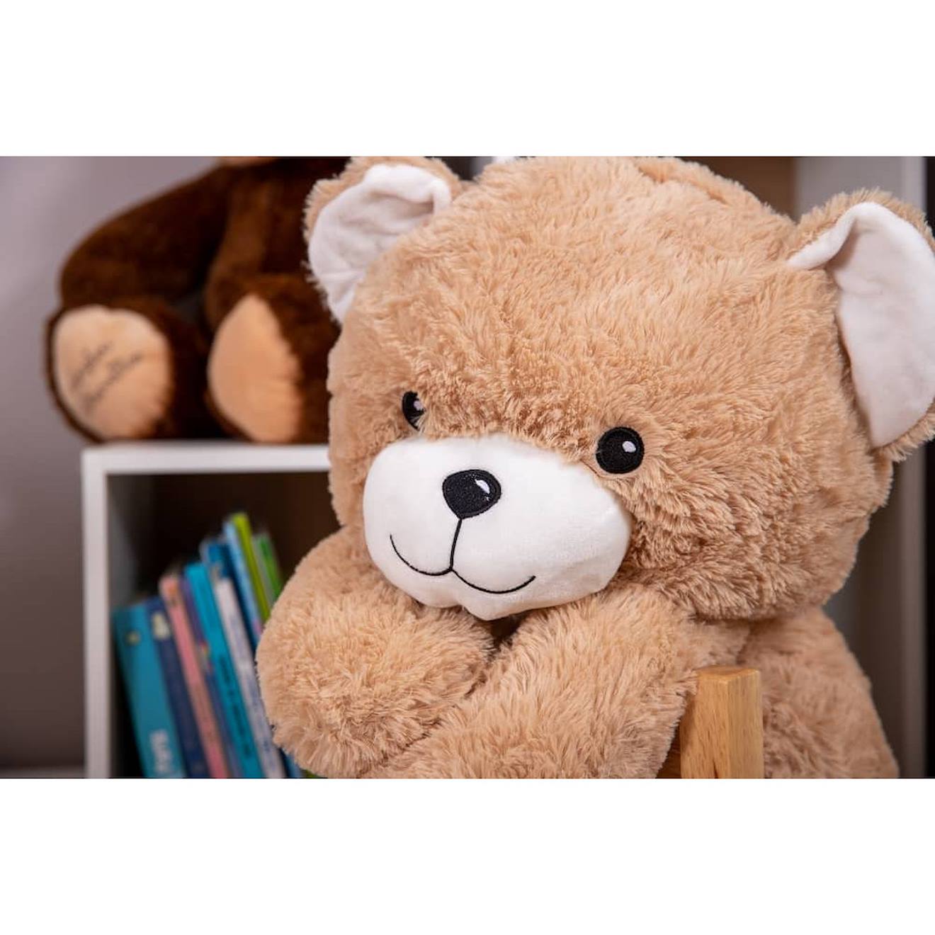 Peluche géante ours gaston - made in france beige