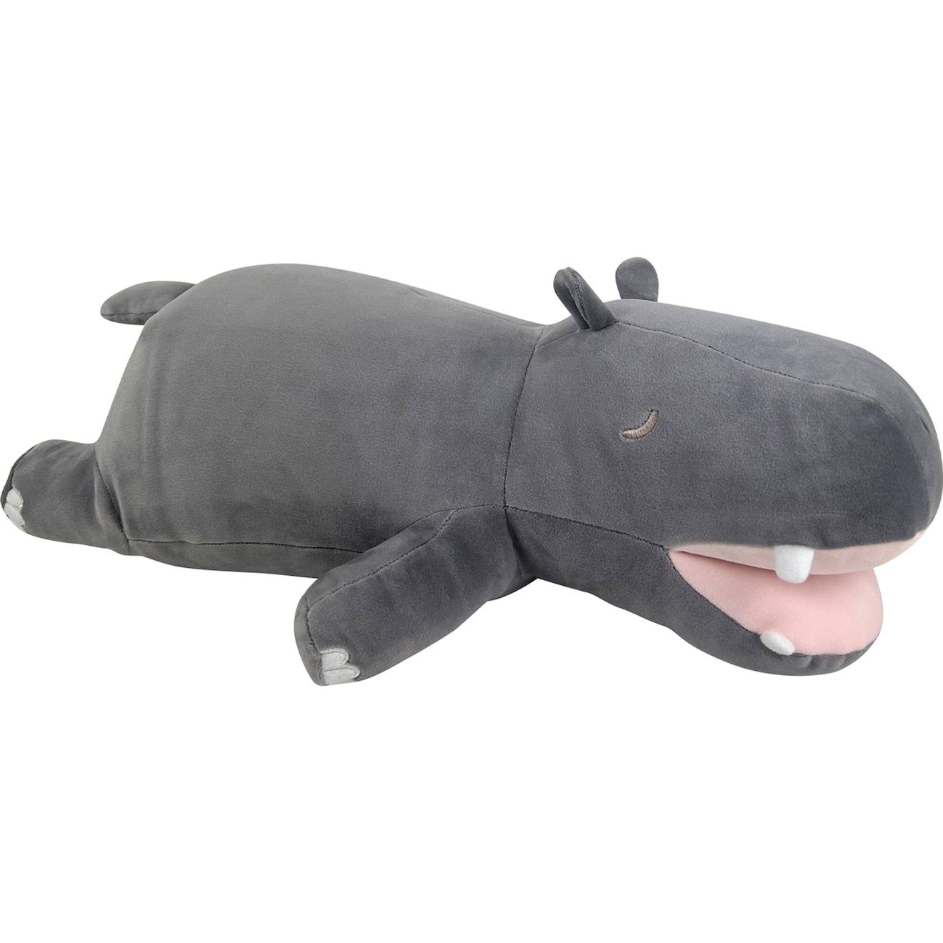 Peluche hippo l'hippopotame gris, rose