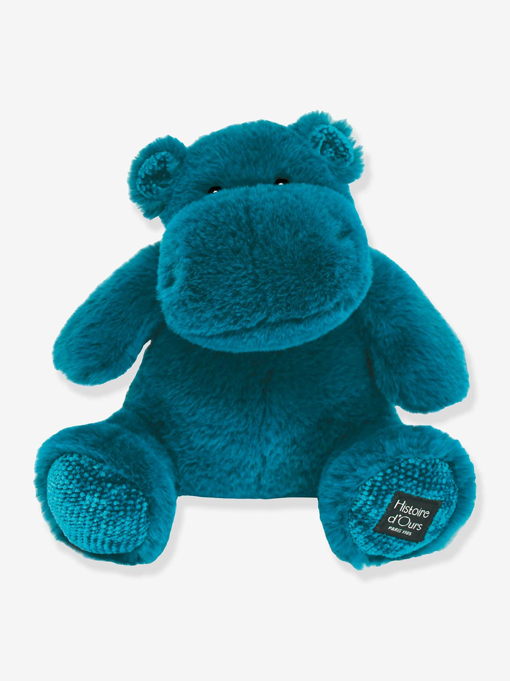 Peluche hippopotame - bleu canard