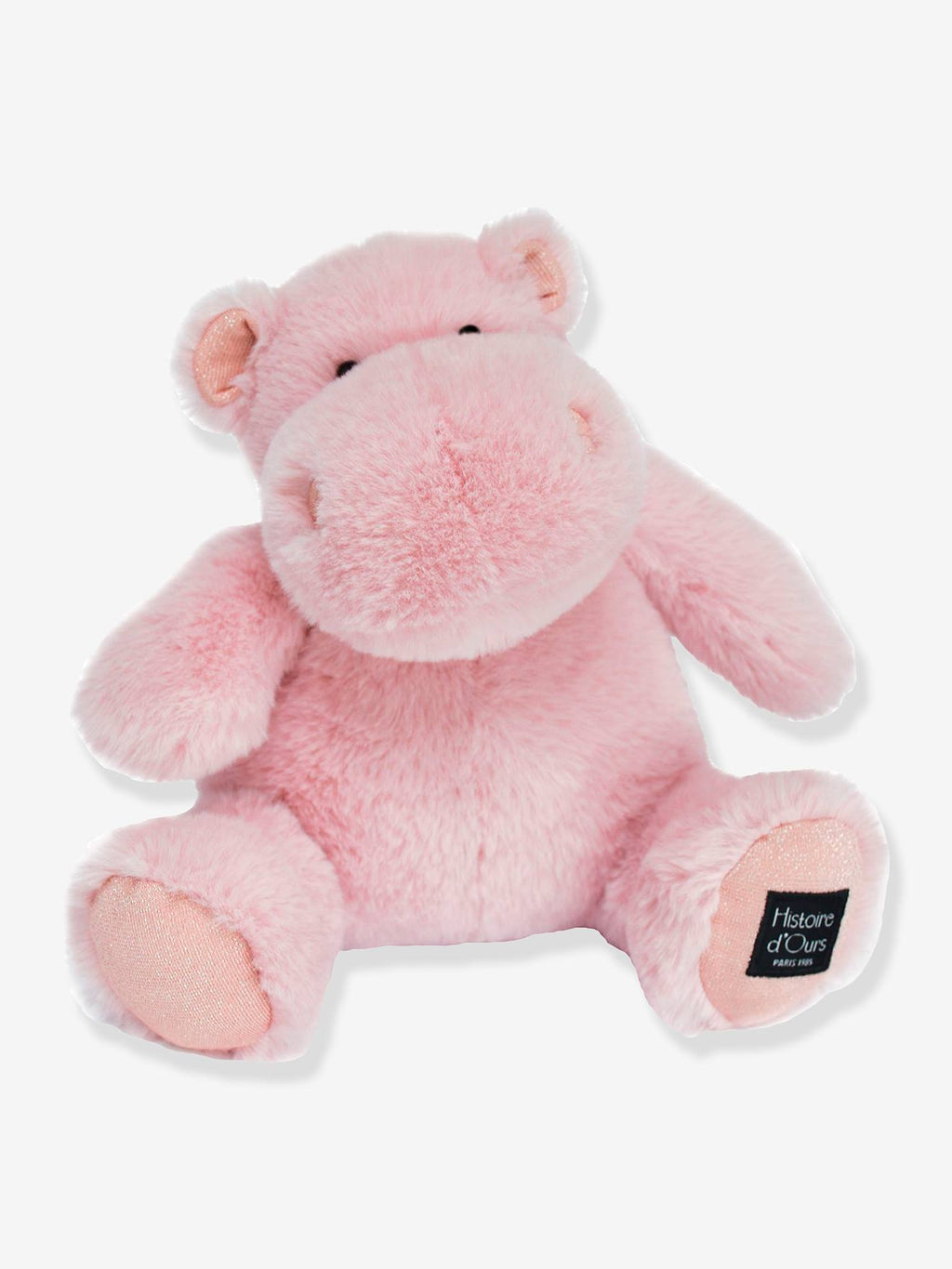 Peluche hippopotame - rose poudré