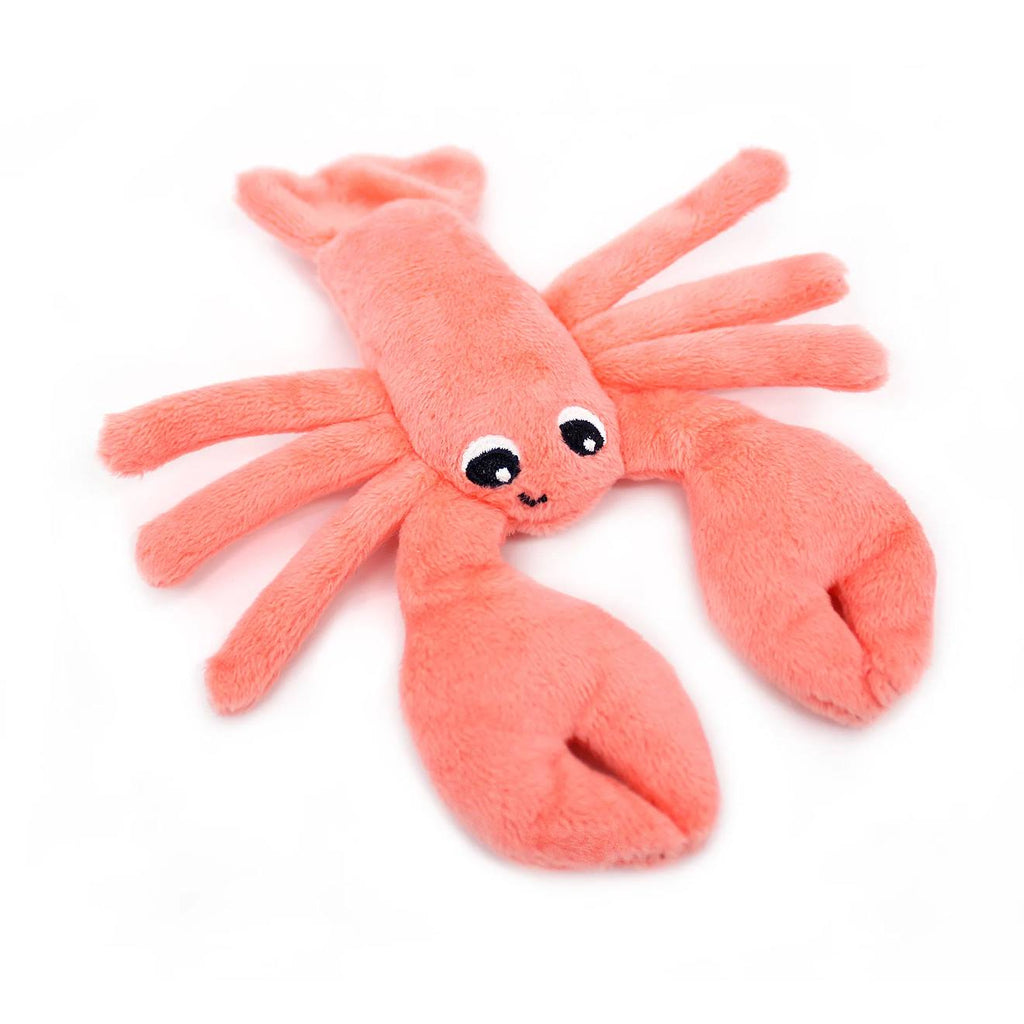 Peluche homard maman et son bébé corail rose