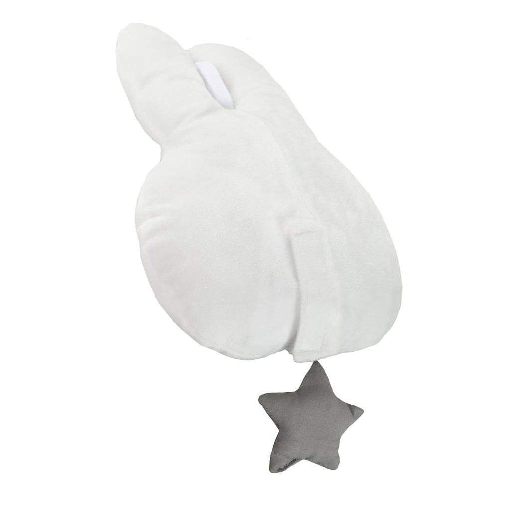 Peluche lapin avec mécanisme musical amovible miffy blanc et gris