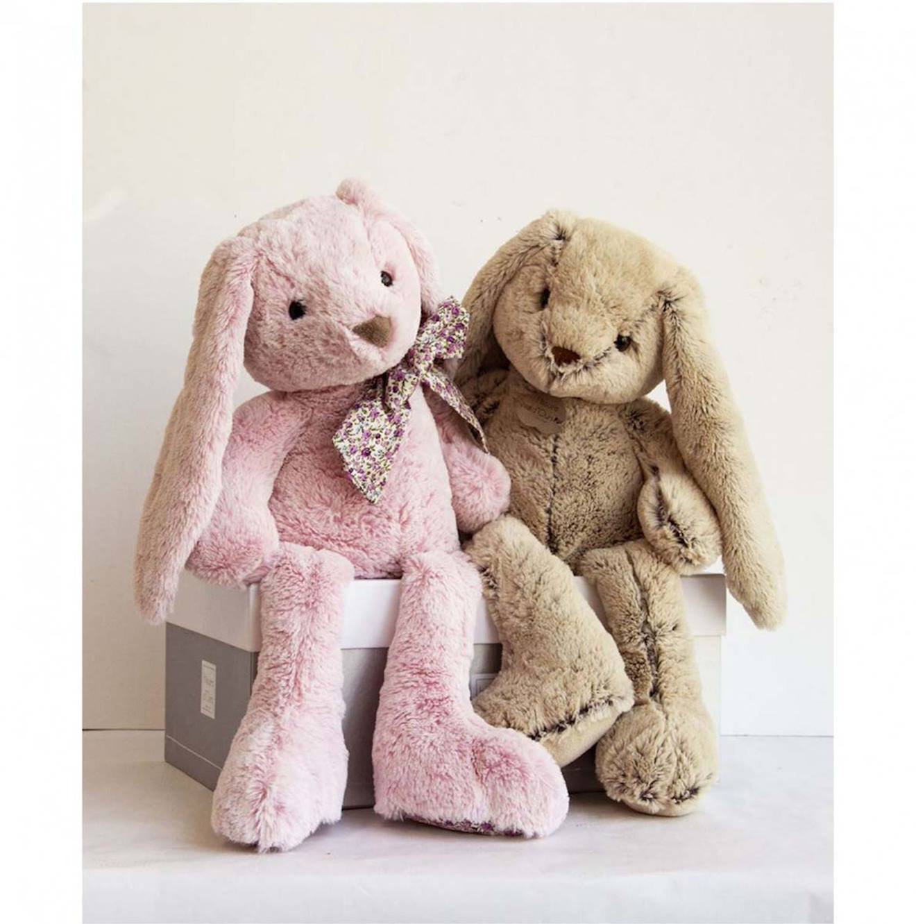 Peluche lapin beige 40 cm beige