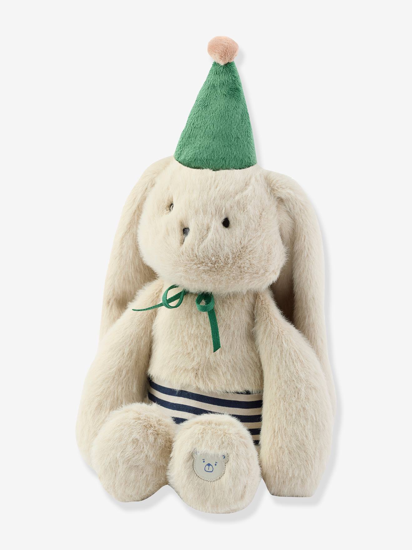 Peluche lapin bertrand multicolore