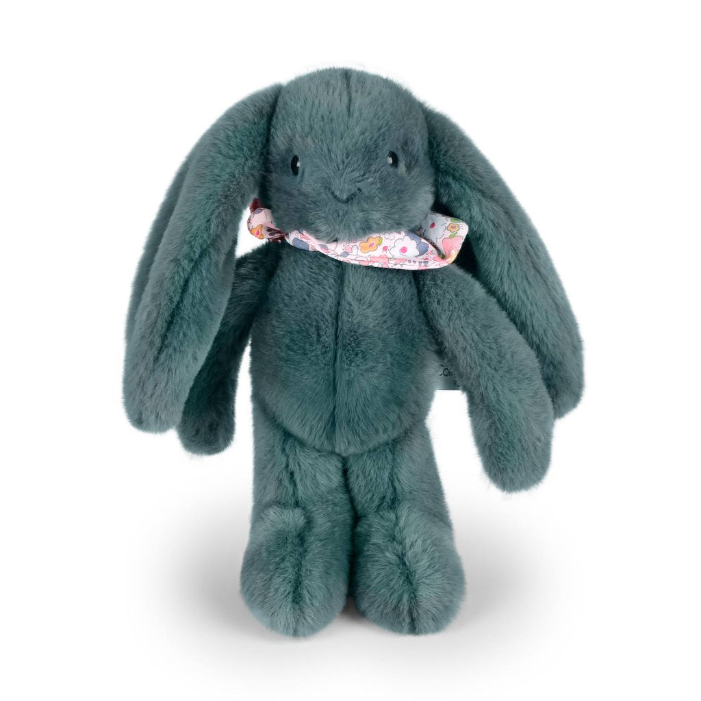 Peluche lapin fleurette 25 cm vert
