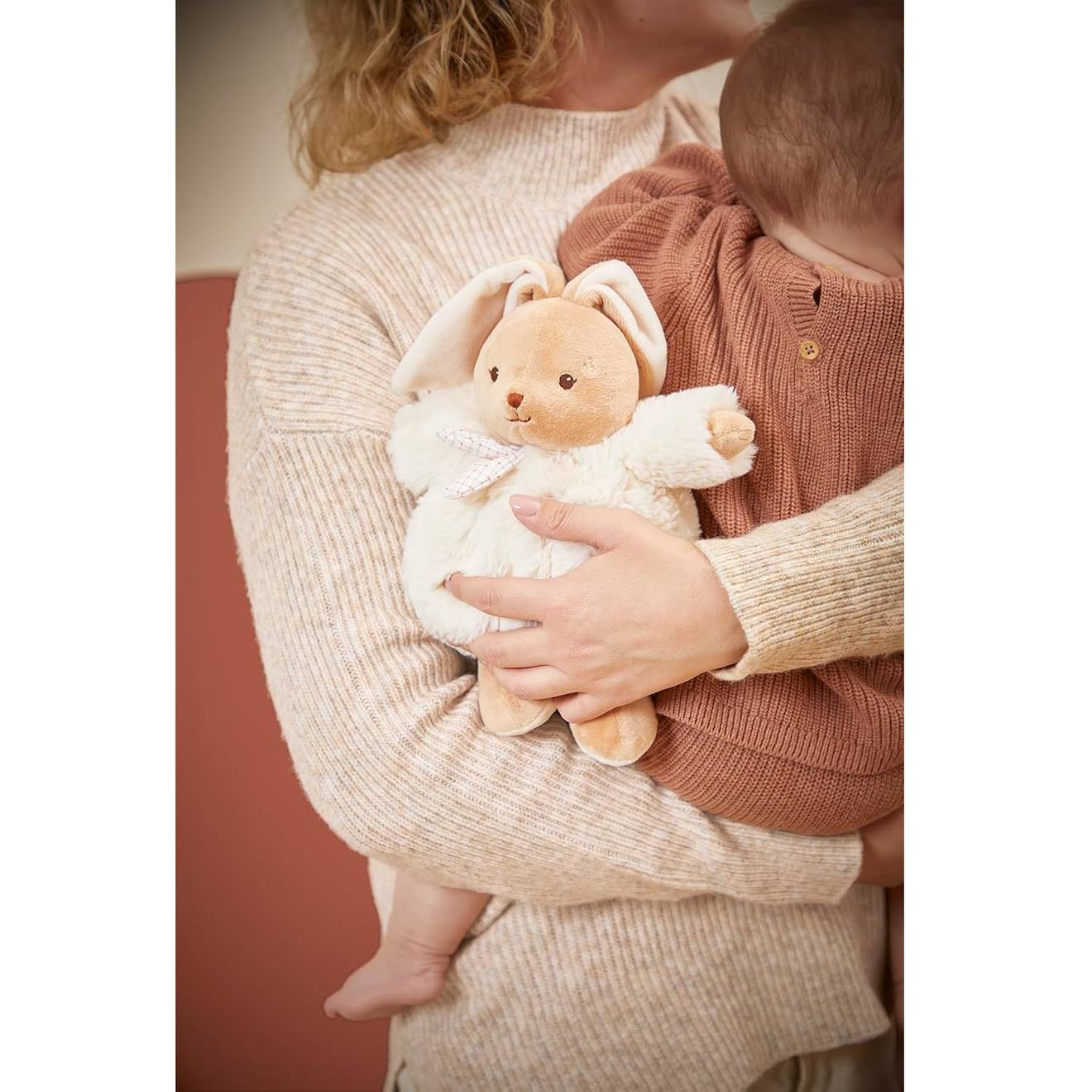 Peluche lapin patapouf 17 cm beige