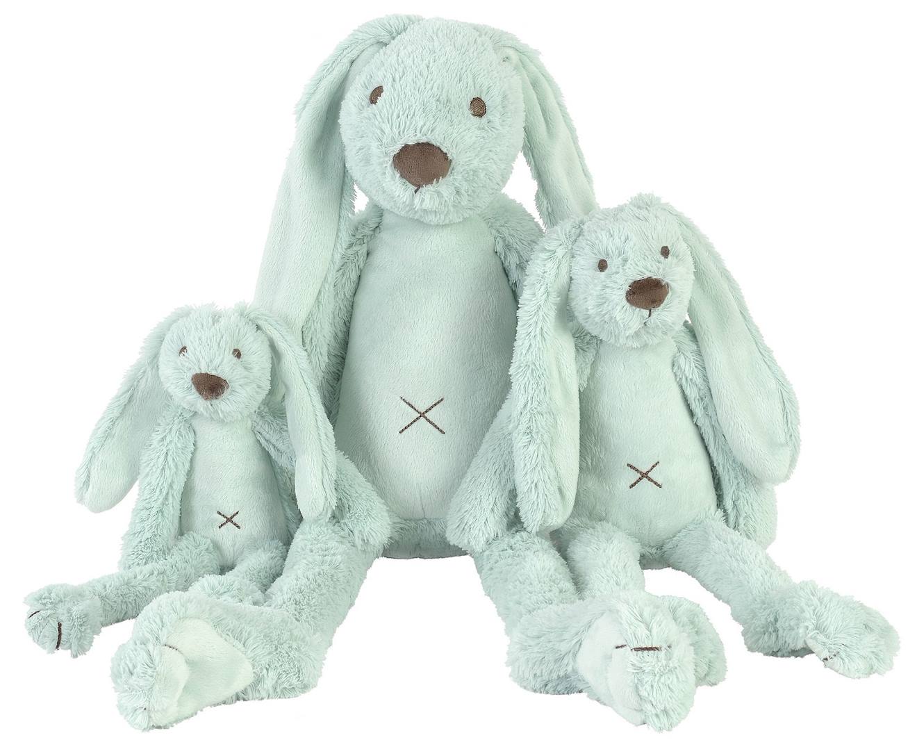 Peluche lapin richie 28 cm vert