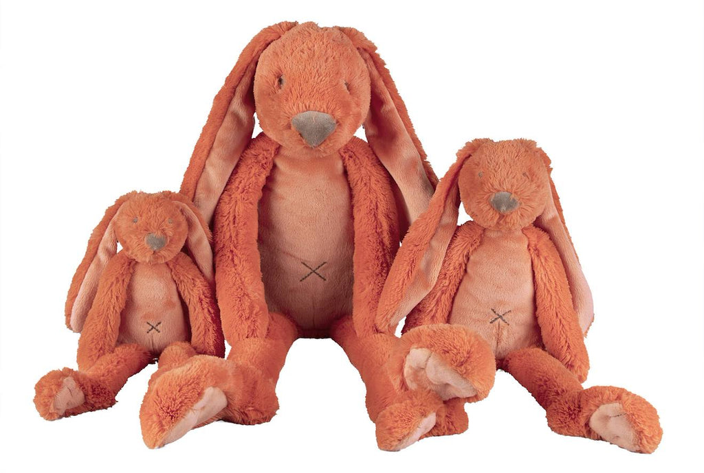 Peluche lapin richie 28 cm orange