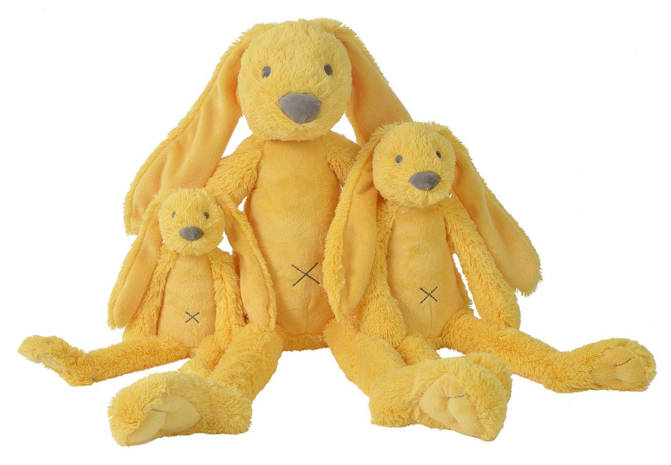 Peluche lapin richie 28 cm jaune