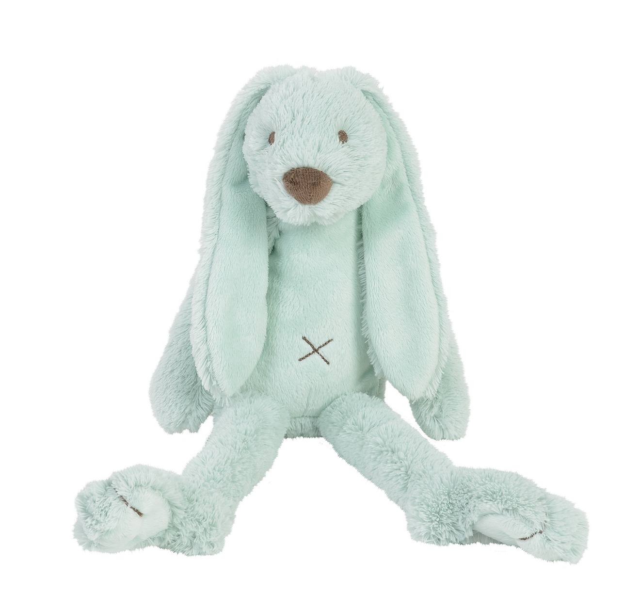 Peluche lapin richie 38 cm vert