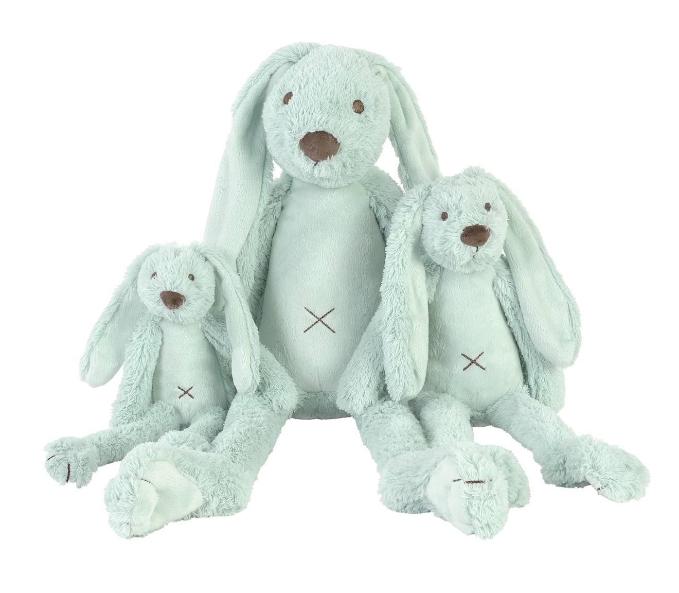 Peluche lapin richie 38 cm vert