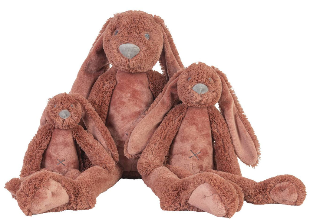 Peluche lapin richie 38 cm rouge