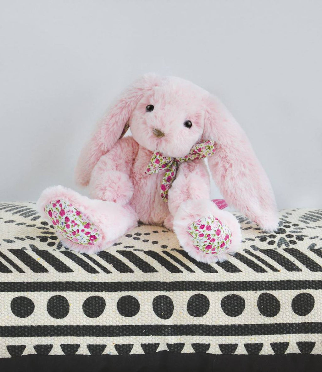 Peluche lapin rose 40 cm rose