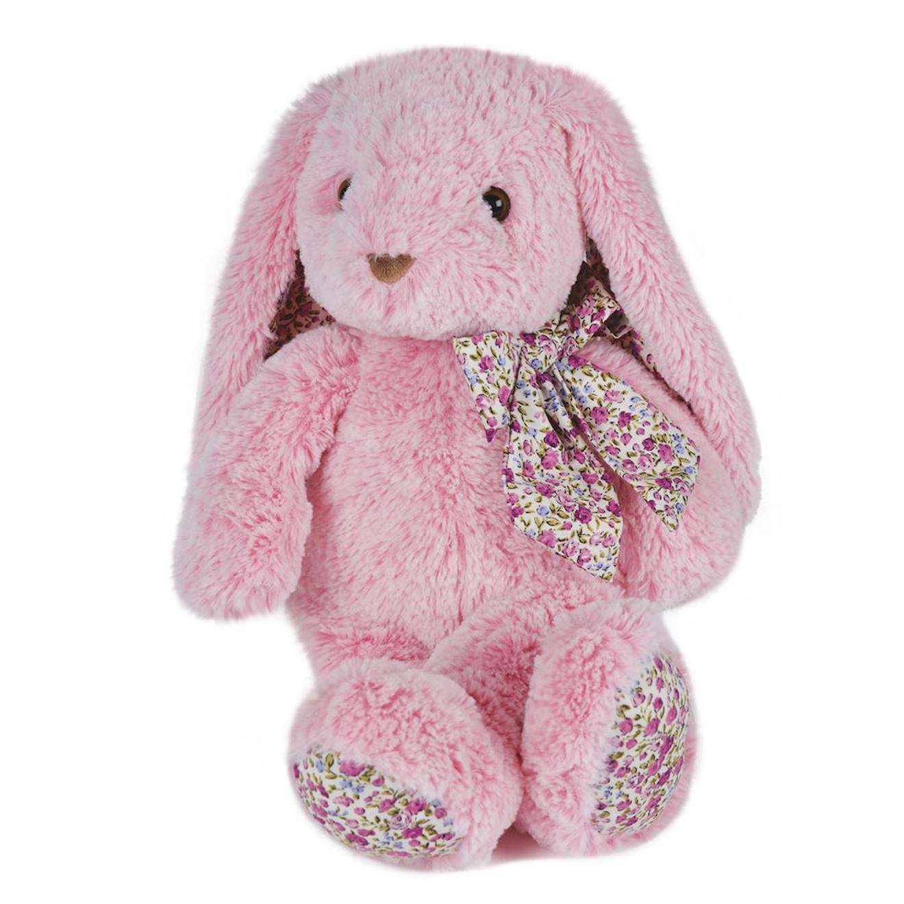 Peluche lapin rose 40 cm rose