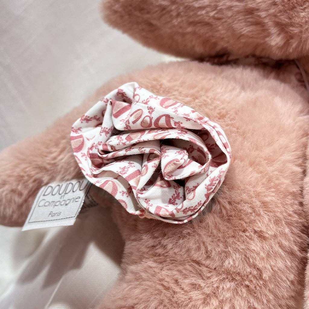 Peluche lapin rose poudré 25 cm rose