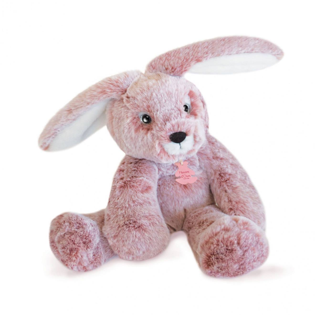 Peluche lapin rose sweety mousse 25 cm rose