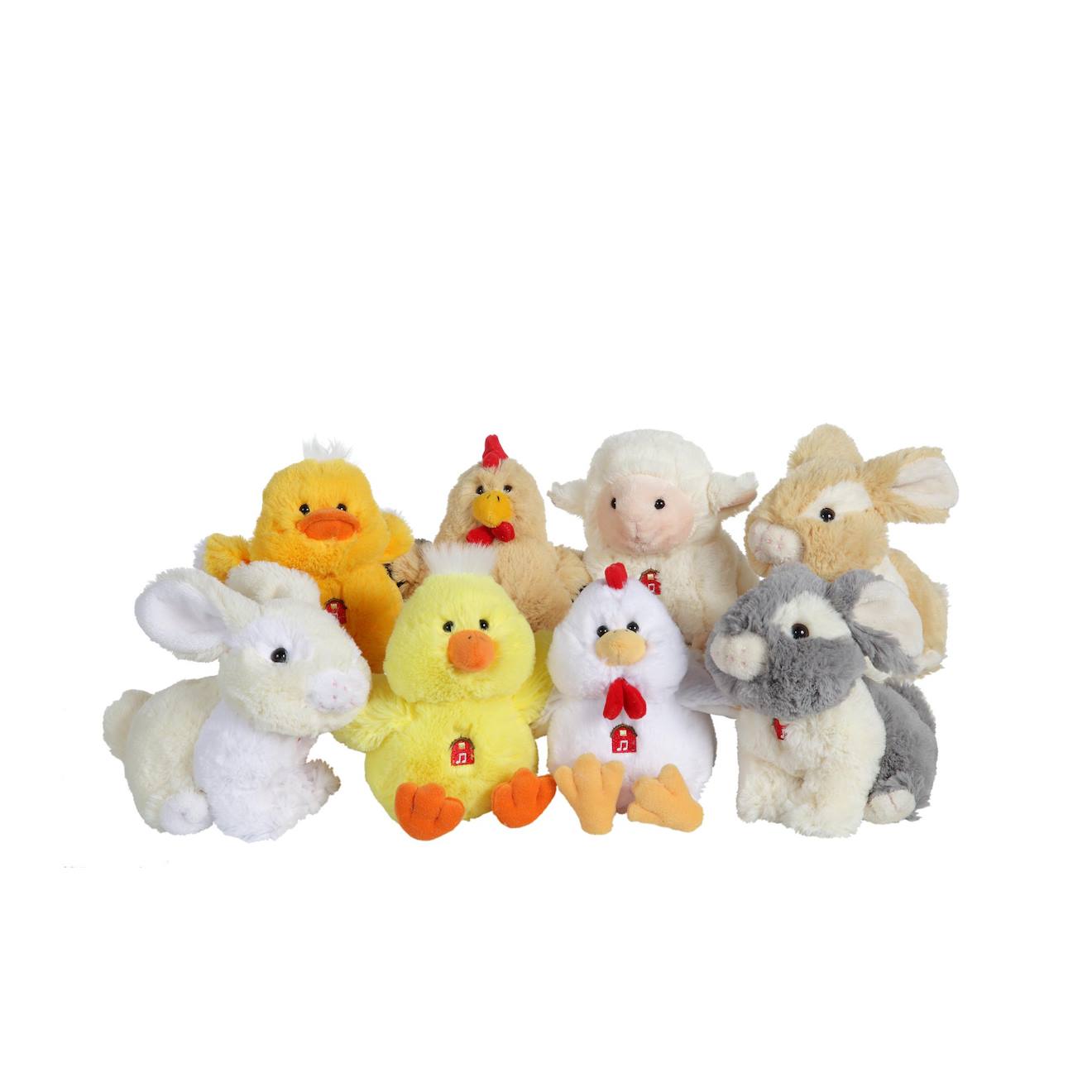 Peluche - les pakidoo sonores en peluche 15 cm - poussin jaune