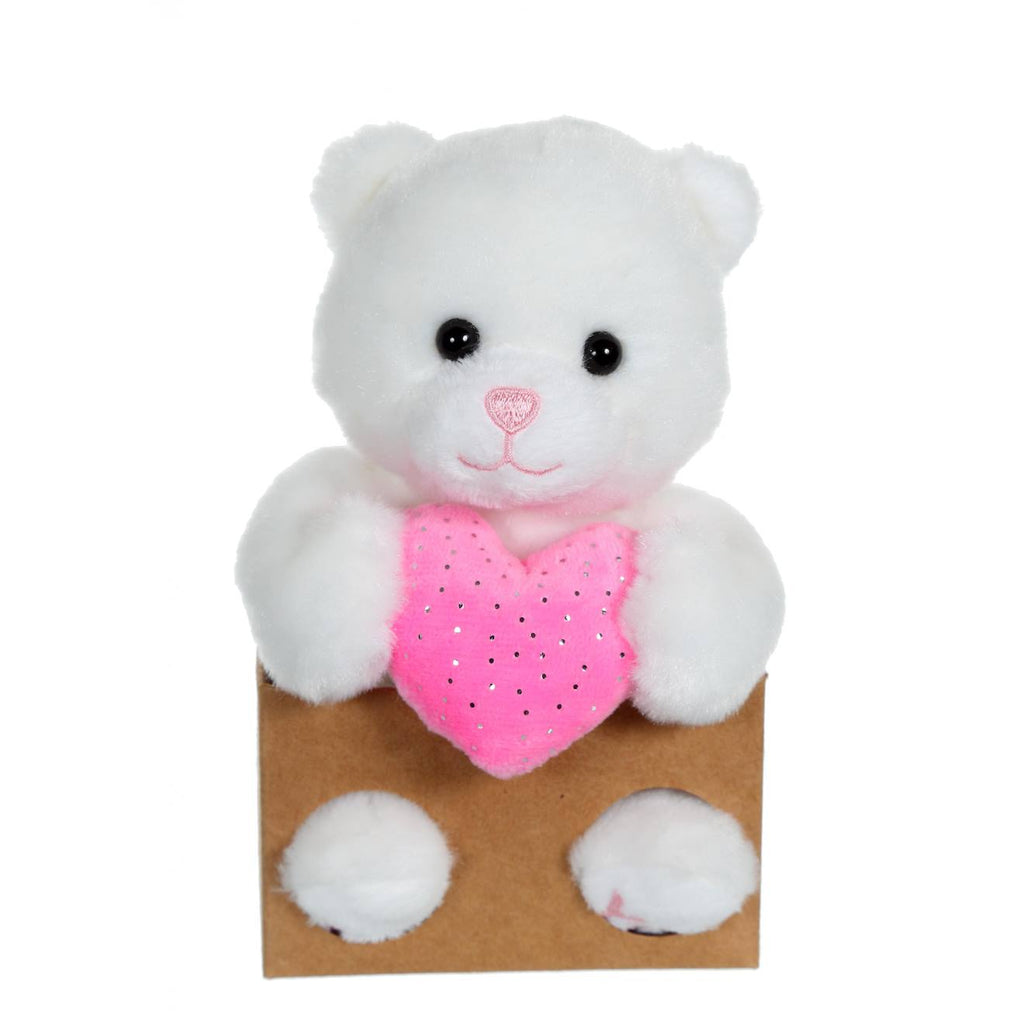 Peluche - les p'tits lovers ourson rose - 14 cm rose