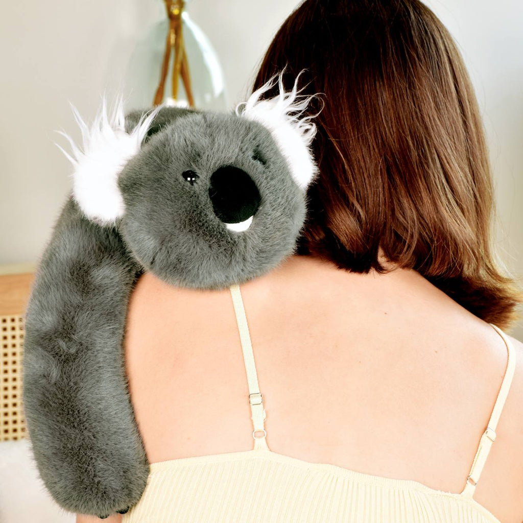 Peluche lestée 40 cm gris
