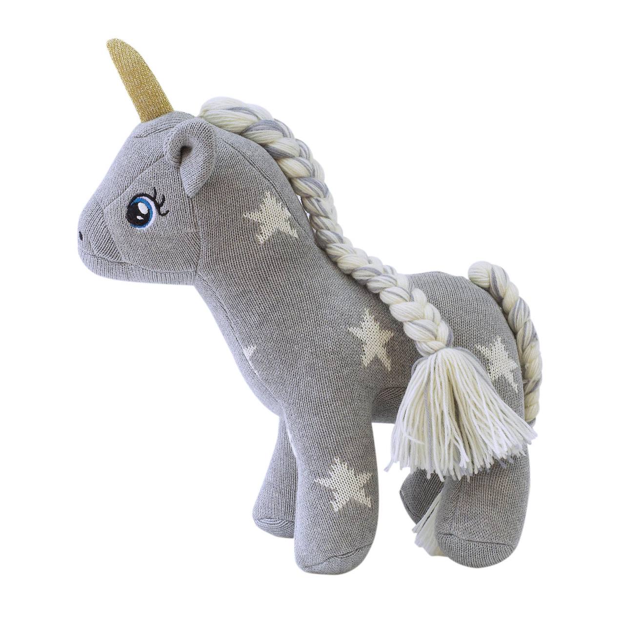 Peluche licorne avec étoiles – doudou féerique licorne étoile